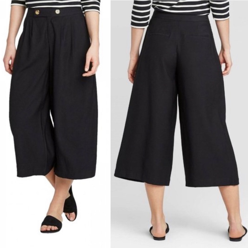 Who What Wear Crop Wide Leg Trouser Culottes Size 16